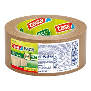 Nastro adesivo Tesapack Eco - paper ultra strong ecoLogo - 25 m x 5 cm - avana - Tesa - immagine 1