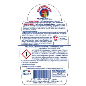 Detergente Professional acciaio brillante - in trigger - 700 ml - Chanteclair - immagine 2