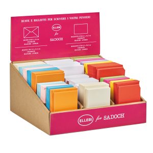 Espositore 750 biglietti + 750 buste - formato 4 e 9 - bianco/colori assortiti - Rex Sadoch - immagine 1