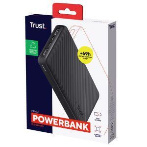 Powerbank Primo - compatto - da 15.000 mAh - nero - Trust - immagine 3