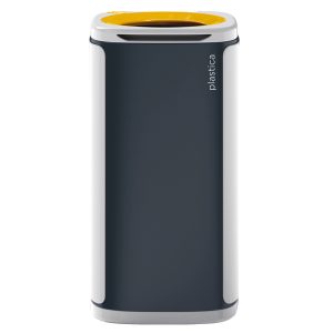 Cestino gettacarte Wastee - per raccolta differenziata - 60 L - Giallo - Kobra - immagine 1