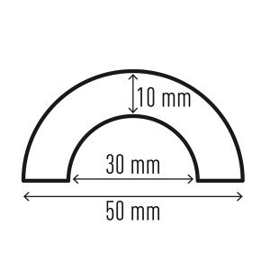 Profilo paracolpi P30 - per superfici tubolari - giallo/nero - Durable - immagine 2