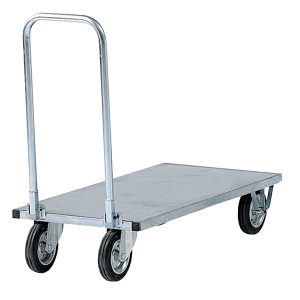 Carrello da lavoro - con manici pieghevoli e pianale - 250 kg - zincato - Tecnotelai - immagine 1
