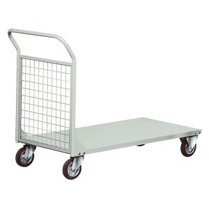 Carrello da lavoro - 1 sponda rete - 300 kg - grigio - Tecnotelai - immagine 1