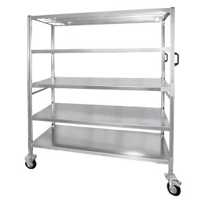 Carrello da lavoro - 5 piani - 151 x 67 x 165,5 cm - 300 kg - zincato - Tecnotelai - immagine 1