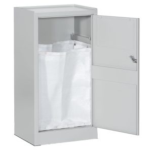 Armadietto portabiancheria - con sacco - 50 x 40 x 100 cm - grigio - Tecnotelai - immagine 2