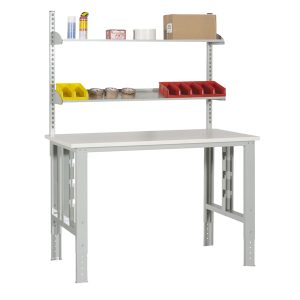 Tavolo da lavoro - elevabile - 150 x 84 x 78-115 cm - grigio/avorio - Tecnotelai - immagine 1