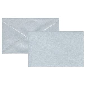 Biglietto natale neutro - con busta - 9 x 14 cm - argento - Rex Sadoch - immagine 1