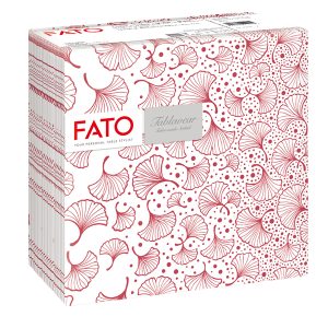 Tovagliolo linea AirLaid - carta - 40 x 40 cm - biloba/bordeaux - Fato - conf. 50 pezzi - immagine 1