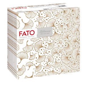 Tovagliolo linea AirLaid - carta - 40 x 40 cm - biloba/nocciola - Fato - conf. 50 pezzi - immagine 1