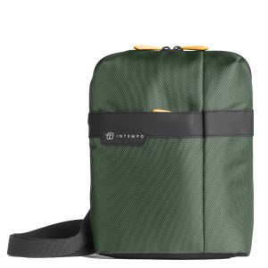Tracolla City Bag Job - 21 x 28 x 6 cm - tessuto tecnico - verde - In Tempo - immagine 1