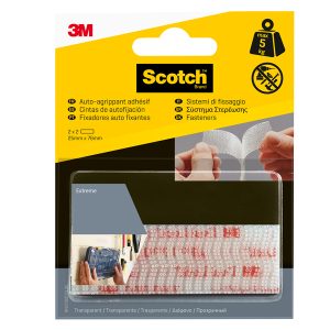 Sistema di fissaggio Dual Lock™ - 2,5 x 7,6 cm - trasparente - 3M - blister 2 coppie - immagine 1