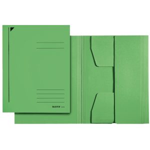 Cartellina 3 lembi - 430 gr - 24,3 x 34 cm - verde - Leitz - immagine 1