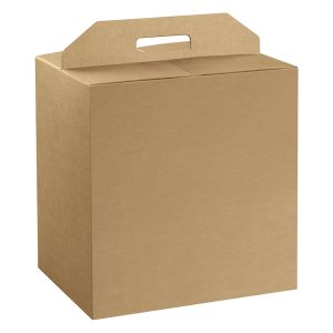 Scatola panettone + bottiglia - 28 x 20 x 35 cm - cartone liscio - avana - Scotton - immagine 1