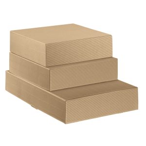 Scatola cantinetta - 2 bottiglie - 34 x 18,5 x 9 cm - cartone onda - avana - Scotton - immagine 1