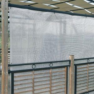 Telo occhiellato - per coperture - 3 x 3 m - PE/rafia - bianco - Verdemax - immagine 1