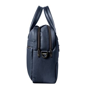 Borsa Gate Trended - con manici - 41 x 30 x 15 cm - ecopelle - blu - InTempo - immagine 2