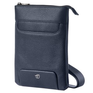 City bag piccola Gate Trended - 20 x 26 x 2 cm - ecopelle - blu - InTempo - immagine 1