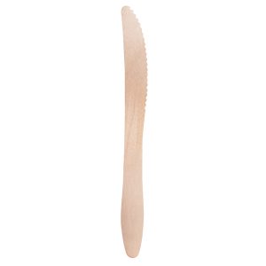 Coltello monouso in legno - 16,5 cm - Signor Bio - conf. 100 pezzi - immagine 1