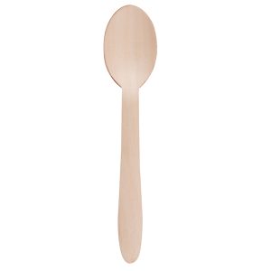 Cucchiaio monouso in legno - 16,5 cm - Signor Bio - conf. 100 pezzi - immagine 1