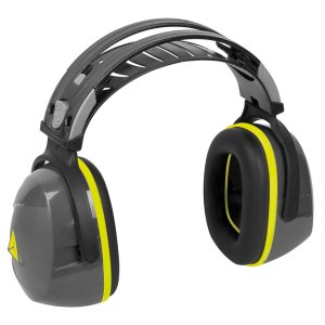 Cuffia antirumore Interlagos2 - SNR 29 dB - ABS/gomma piuma/POM - grigio/giallo - Deltaplus - immagine 1