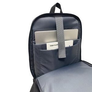 Zaino Kosmo - 3 scomparti - 31 x 46 x 18,5 cm - tessuto - nero - City Time - immagine 4