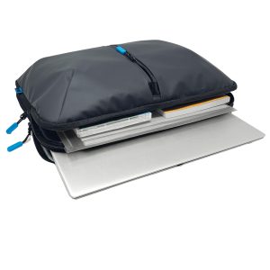 Borsa sleeve Kosmo - 3 scomparti - 41 x 31 x 5 cm - tessuto - nero - City Time - immagine 1