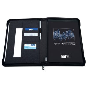 Portablocco Flap - tessuto - nero - A4 - City Time - immagine 2