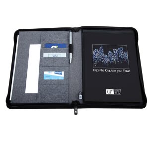 Portablocco Flap - tessuto - grigio - A4 - City Time - immagine 3