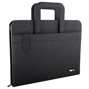 Portablocco Flap - con manici - tessuto - nero - A4 - City Time - immagine 1