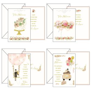 Biglietto auguri Matrimonio - con rifiniture oro - Kartos - immagine 1