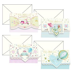 Biglietto auguri portasoldi Matrimonio - 4 soggetti assortiti - Kartos - immagine 1