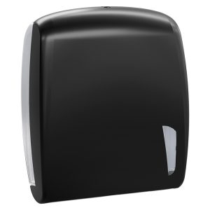 Dispenser asciugamani Skin carbon - piegati a C e Z - 34,5 x 11,2 x 30,6 cm - 450 fogli - nero  - Mar Plast - immagine 1