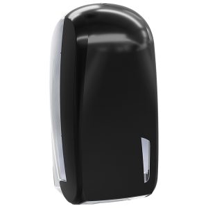 Dispenser per carta igienica interfogliata Skin Carbon - piegata a V e Z - 32,8 x 13,5 x 16,5 cm - 550/450 fogli - nero - Mar Plast - immagine 1