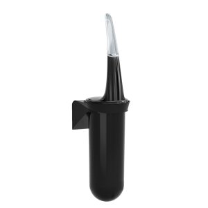 Portascopino da parete Skin Carbon - 38,6 x 11,3 x 9,3 cm - nero - Mar Plast - immagine 1