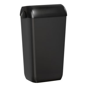 Cestino gettacarte Skin Carbon - con coperchio - 54,5 x 22,5 x 33,5 cm - 23 L - nero - Mar Plast - immagine 1