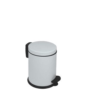 Pattumiera a pedale New Bin Basic - 3 L - metallo verniciato - bianco - Medial International - immagine 1