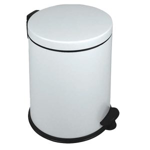 Pattumiera a pedale New Bin Basic - 12 L - metallo verniciato - bianco - Medial International - immagine 1