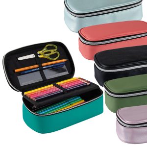 Portapenne ovale XL 13 x 22 x 7 cm - colori assortiti - Favorit - immagine 1
