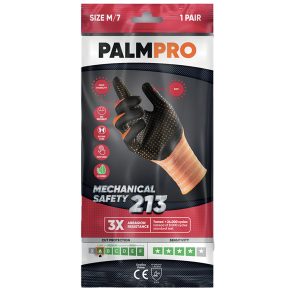Guanti mechanical Safety Palmpro Xtraflex Prime 213 -  taglia M - arancione/nero - Icoguanti - immagine 4