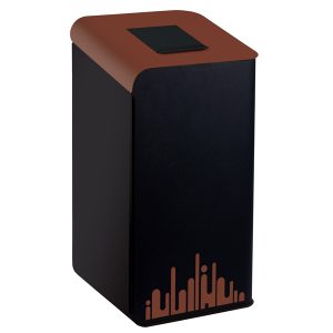 Gettacarte Rubik Evo con sportello - per raccolta differenziata - 80 L - grigio - Medial International - immagine 1