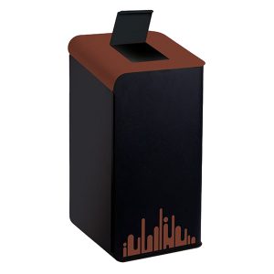 Gettacarte Rubik Evo con sportello - per raccolta differenziata - 80 L - grigio - Medial International - immagine 2