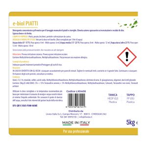 Detersivo piatti Ebiol - tanica 5 kg - inodore - Livrex - immagine 3