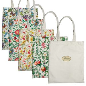 Shopper Nature Flowers - 42x38,5 cm - eco cotone - fantasie assortite - Pigna - immagine 1