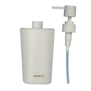 Dispenser sapone liquido Pronto Bagno - diametro 8 cm - 450 ml - PPL - bianco - Perfetto - immagine 2
