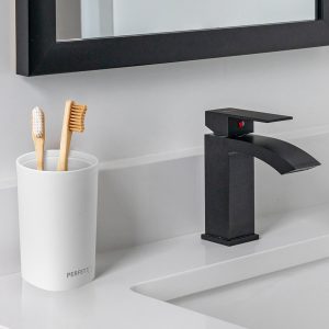 Bicchiere porta spazzolini Pronto Bagno - diametro 8 cm - H 12,5 cm - PPL - bianco - Perfetto - immagine 2