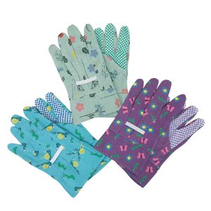 Guanti da giardino bambino - con palmo puntinato - taglia S - PVC - fantasie assortite - Verdemax - immagine 1