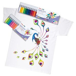 Colore in tubetto per tessuto Fabric Fun - colori fluo assortiti - Pentel - conf. 8 pezzi - immagine 3