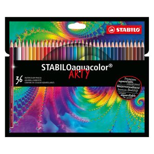 Pastelli Arty Aquacolor - colori assortiti - Stabilo - astuccio 36 pezzi - immagine 1
