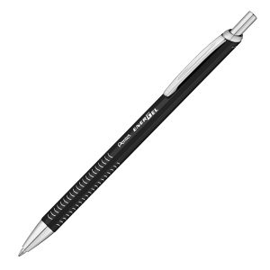 Penna roller EnerGel Metal Slim - punta 0,7 mm - fusto nero - Pentel - immagine 1